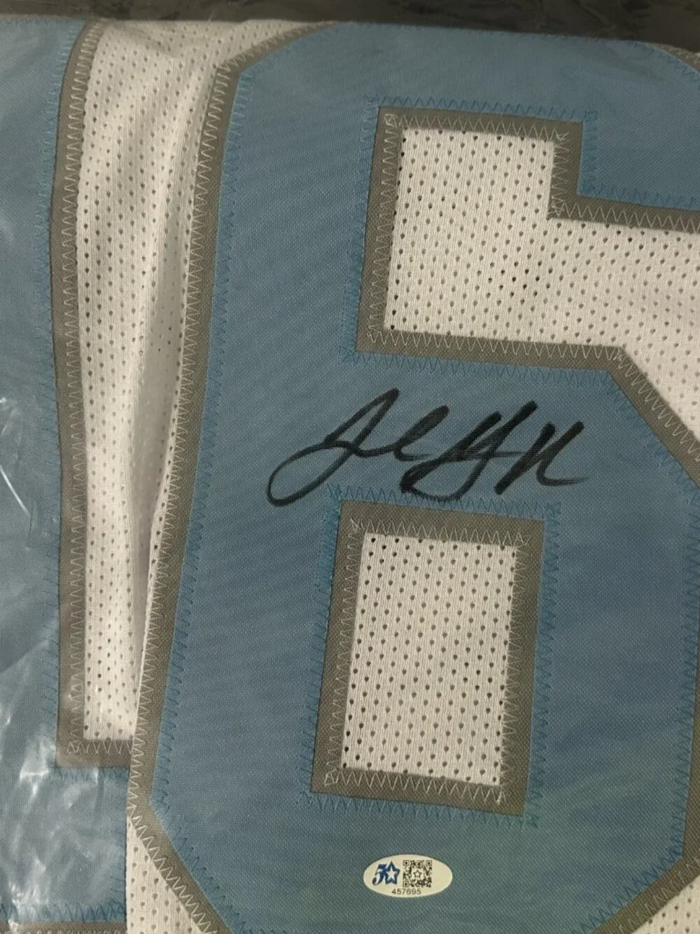 JARED GOFF SIGNED DETROIT LIONS AUTOGRAPHED CUSTOM FOOTBALL JERSEY W/COA XL 696 - Picture 7 of 11